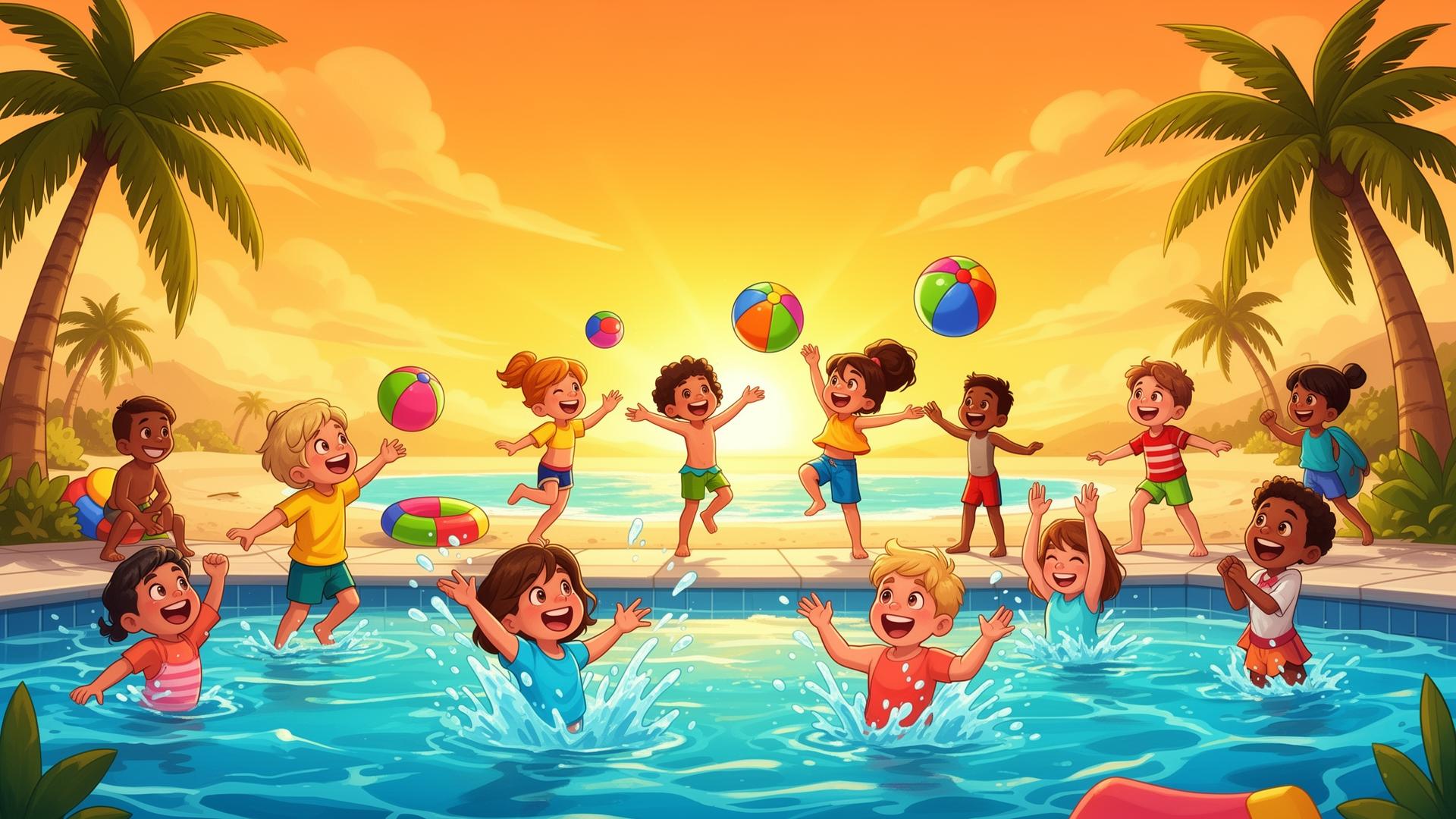 Kids enjoying summer camp